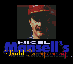 Nigel Mansell's World Championship Racing (USA) Title Screen